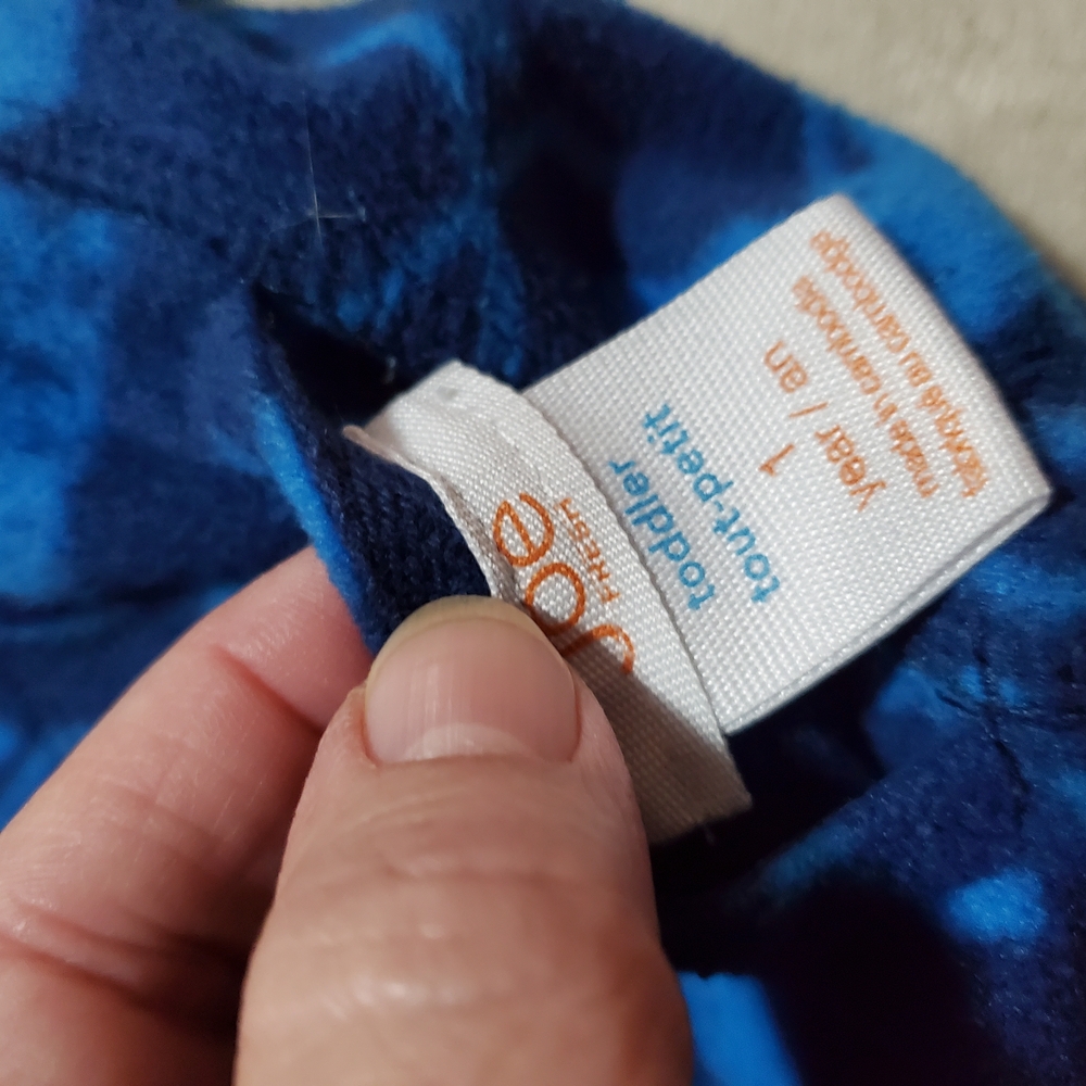 Joe FRESH Blue Fleece Sporty Casual Full Zip - Picture 2 of 3